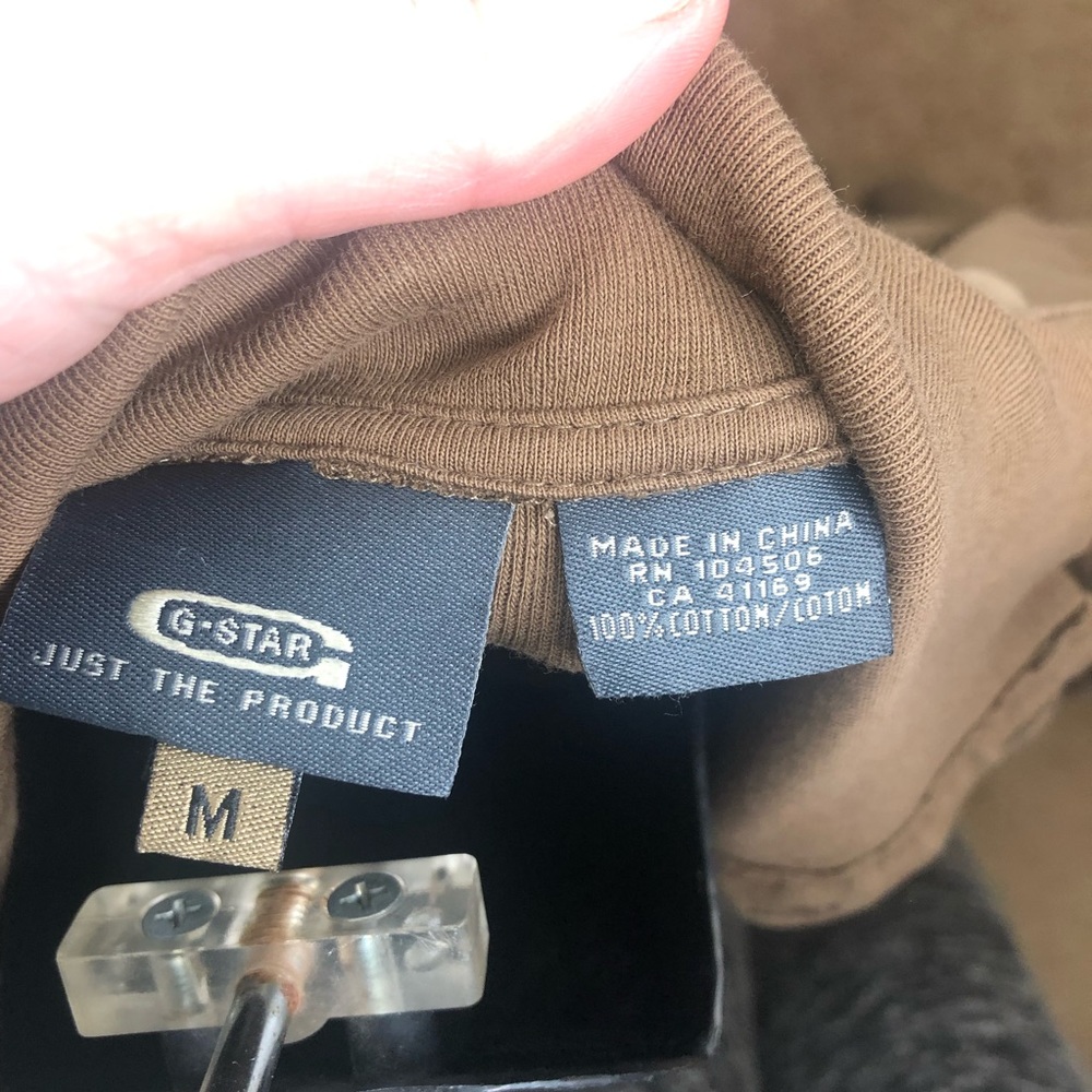 G-Star Raw brown collar shirt with logo army style - Picture 4 of 5